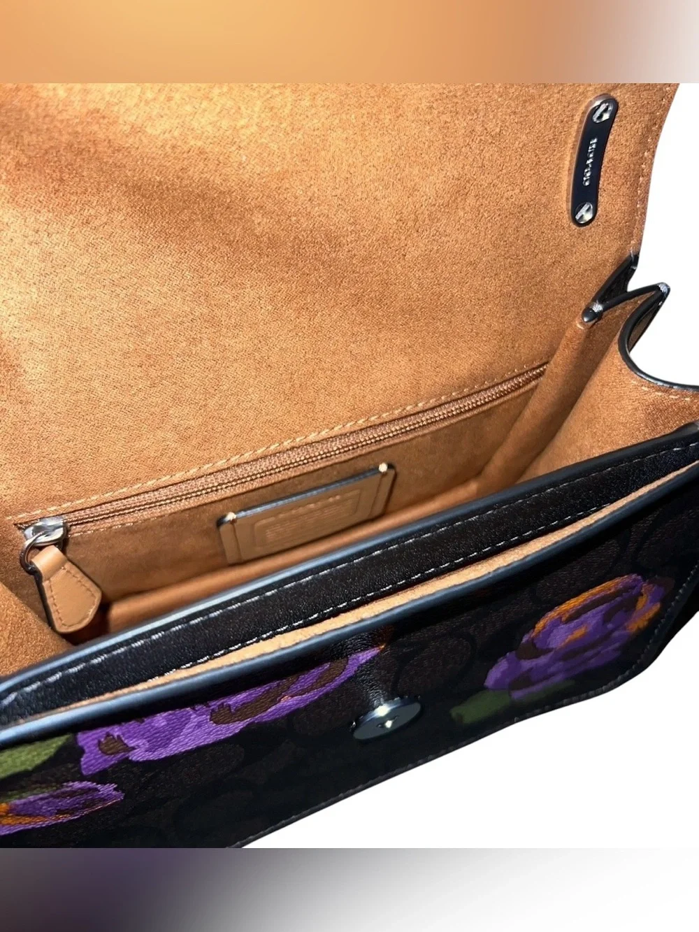 Coach Signature Rose Morgan Square Crossbody, NWT